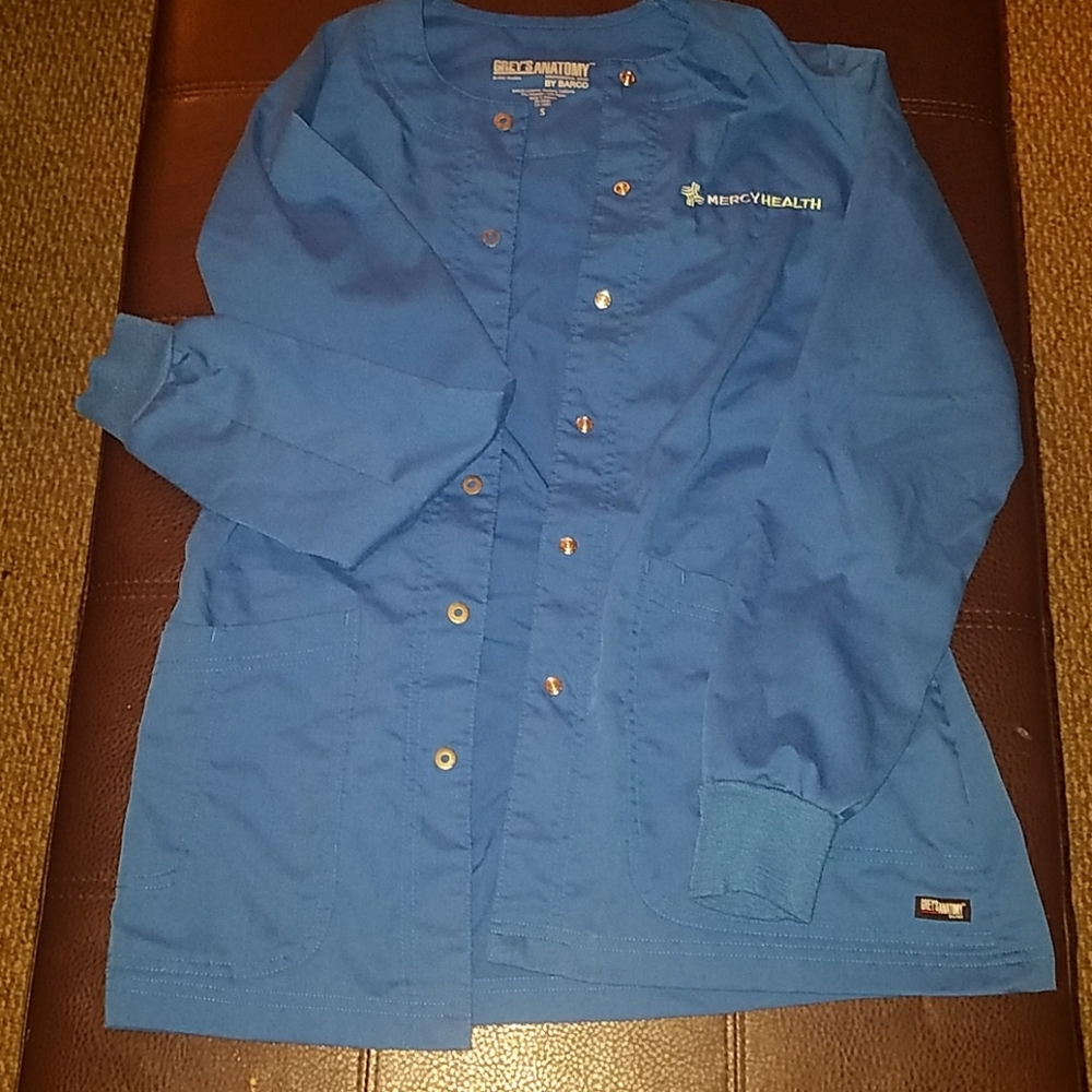 Mercy Health Royal Blue Greys Anatomy Scrub Jacket